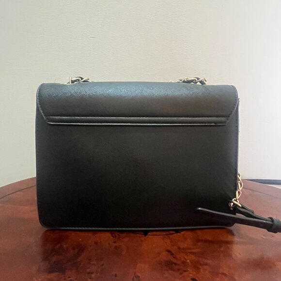 NWT-Guess L A-Iseline-Convertible Crossbody Bag-Leopard Print-Black-Chainlink - Picture 4 of 8